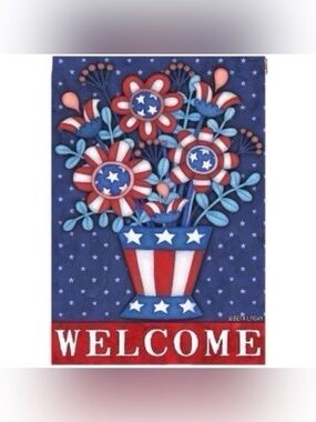 NWT Briarwood Lane Patriotic Garden Flag 12.5” x 18”